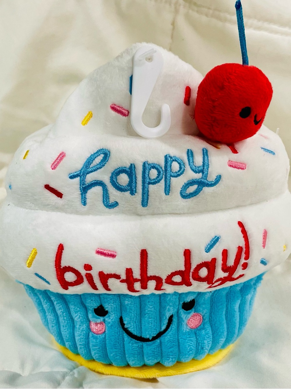 American Greetings 'Happy Birthday' Cupcake Plush with Cherry- NWOT - Picture 3 of 11